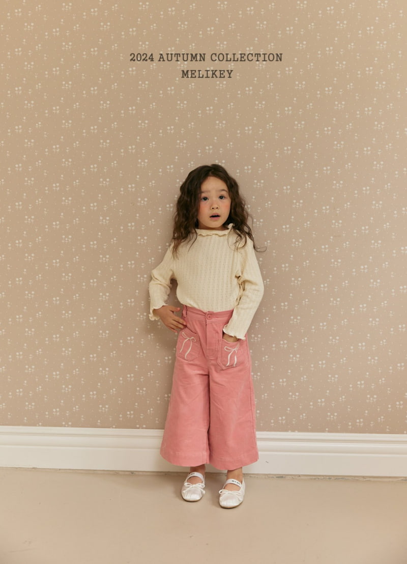 Melikey - Korean Children Fashion - #kidsstore - Knit Rib Wave Tee - 12