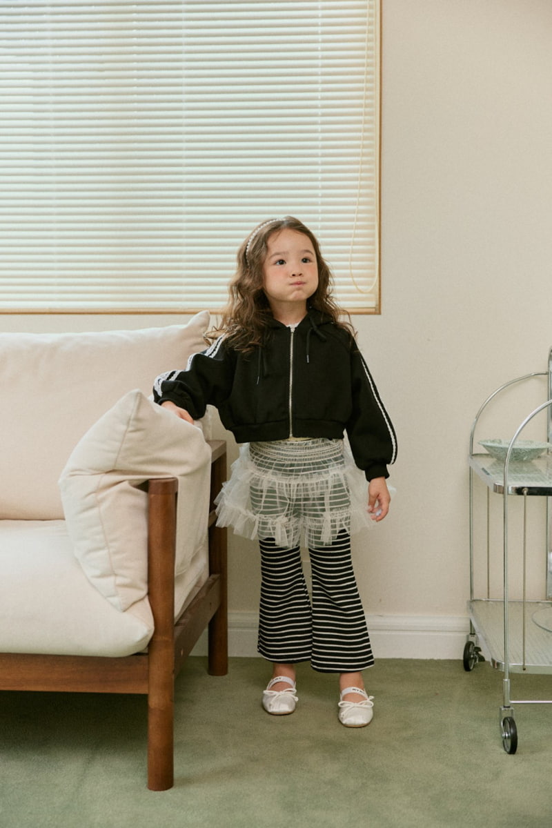 Melikey - Korean Children Fashion - #littlefashionista - Stripe Rib Bootscut Pants - 10