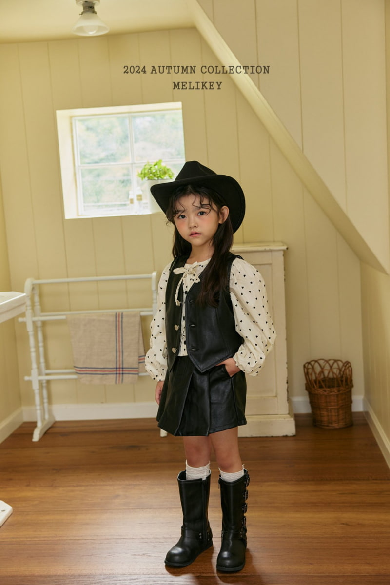Melikey - Korean Children Fashion - #todddlerfashion - Leather Pleats Skirt Pants - 12