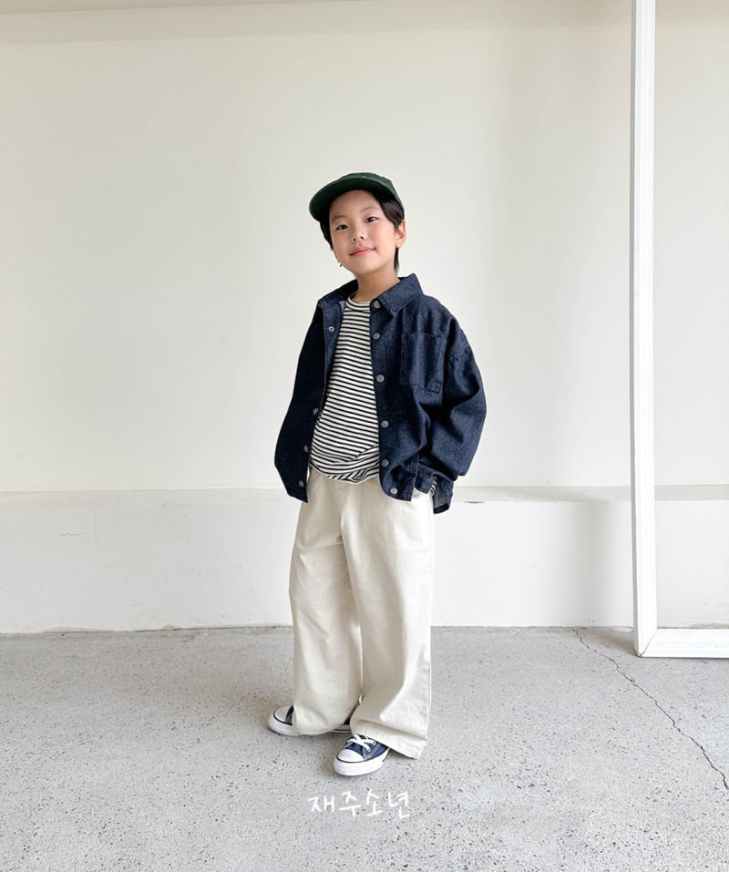 Witty Boy - Korean Children Fashion - #minifashionista - Non Face Denim Shirt - 11
