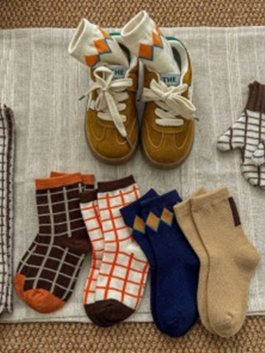 Square Check Socks