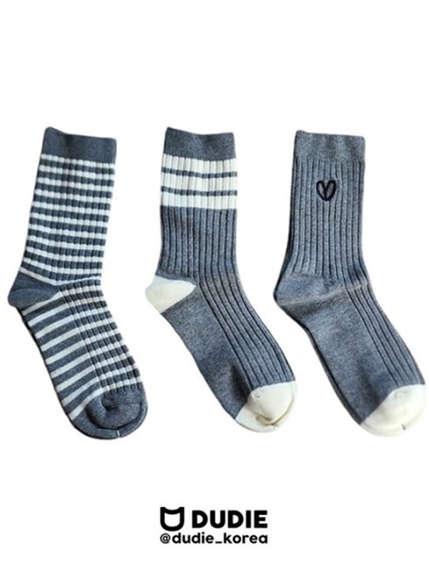 Heart Gray Socks