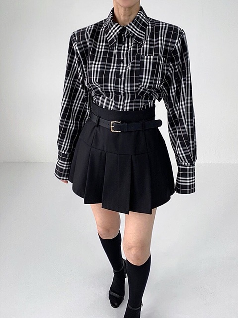 Check Belted Shirt Check Belted Shirt