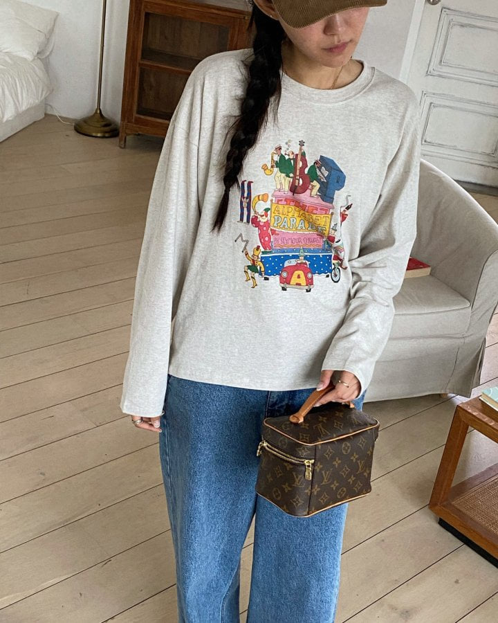 Diana - Korean Women Fashion - #womensfashion - Alphabet Tee - 5