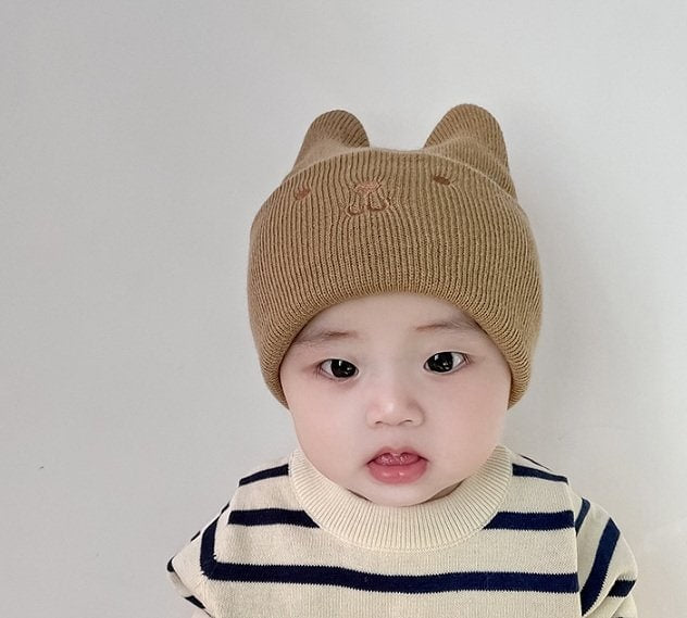 Miso - Korean Baby Fashion - #babyboutiqueclothing - Bear Beanie - 3