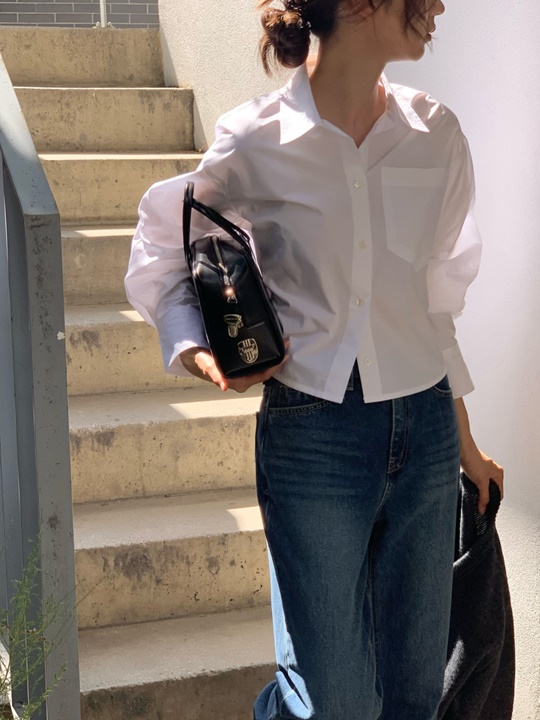 Crop Pocket Shirt Crop Pocket Shirt