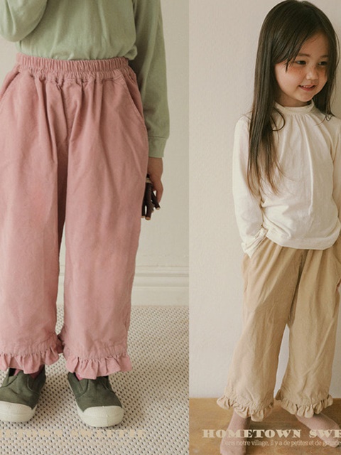 Corduroy Frill Pants