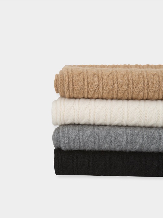 Wool Cashmere Cable Muffler Wool Cashmere Cable Muffler