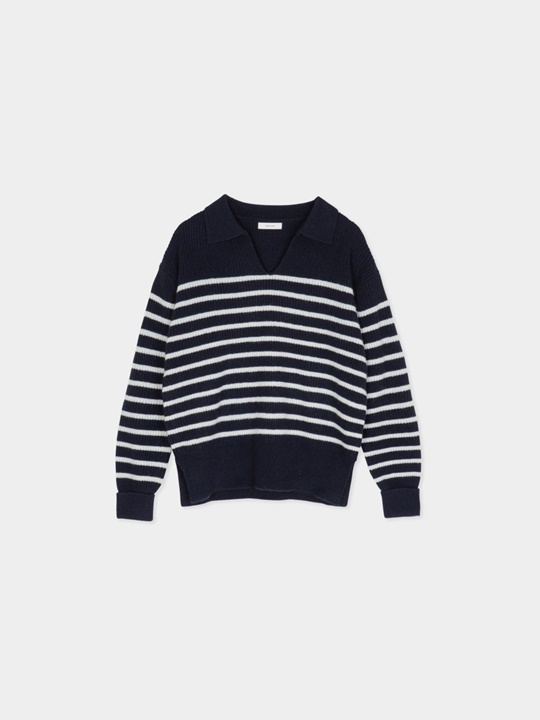 Wool Cashmere Stripe Knit Pullover Wool Cashmere Stripe Knit Pullover