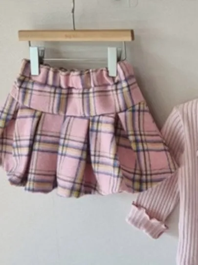 Check Pleated Skirt Check Pleated Skirt