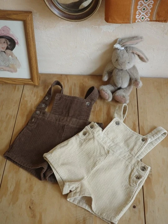 Corduroy Suspender Short Pants Corduroy Suspender Short Pants