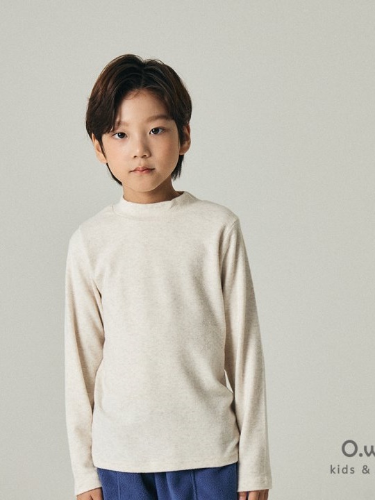 Regular Brushed Mock Neck Tee