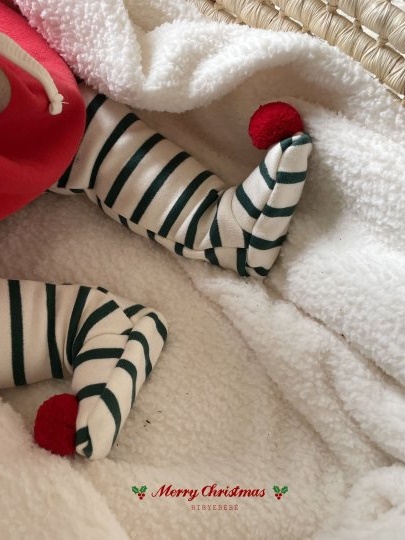 Bebe Merry Mink Stripe Foot Leggings