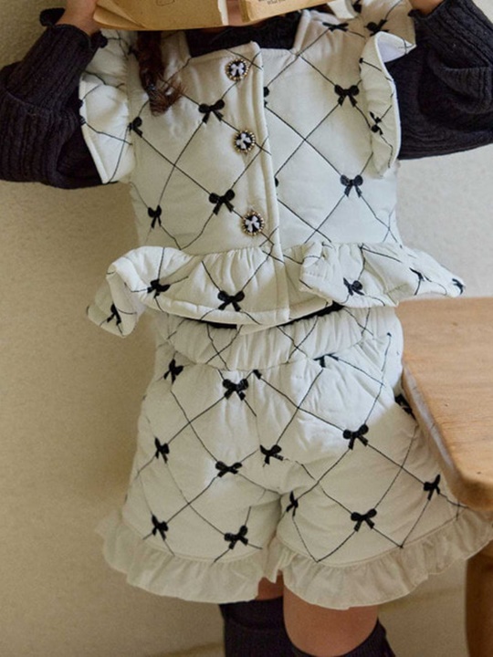 Quilted Embroidered Shorts