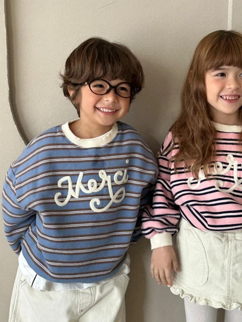 Merci Stripe Sweatshirts