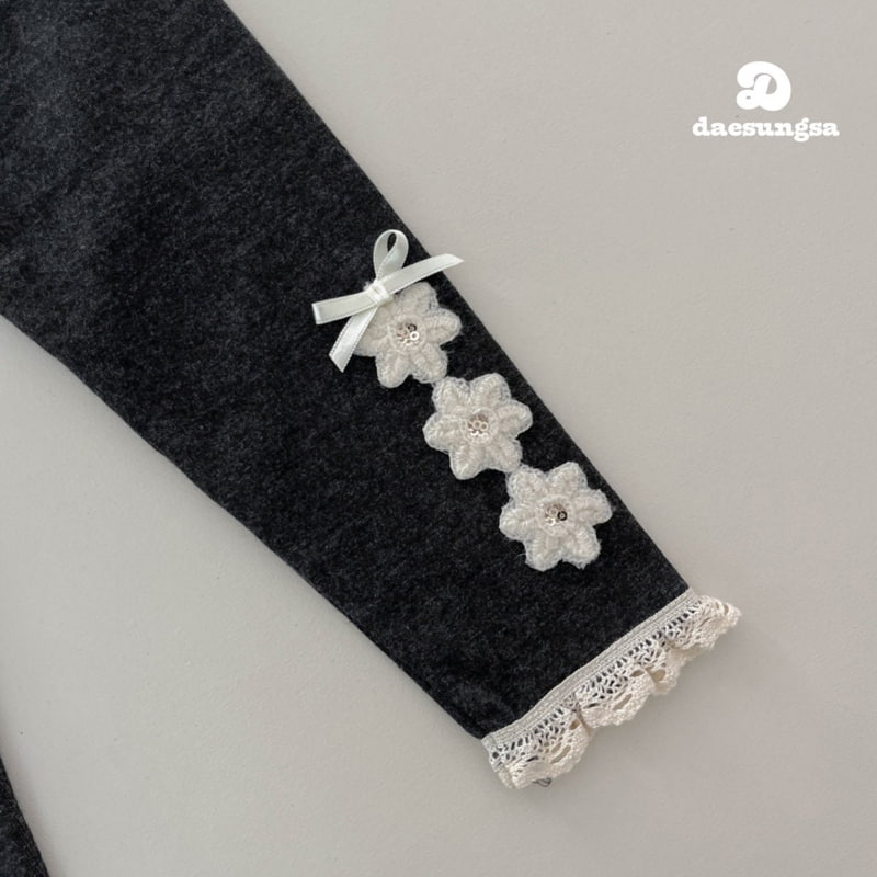 Dae Sung Sa - Korean Children Fashion - #todddlerfashion - Tuwa Ribbon Leggins - 6