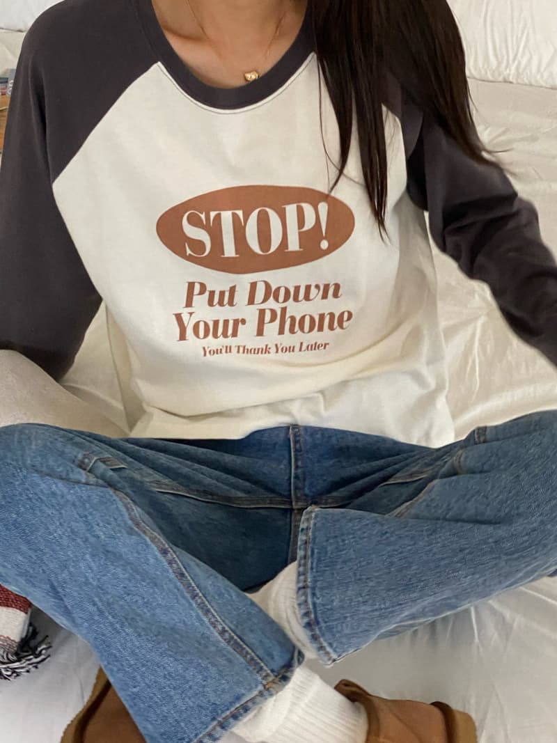 Diana - Korean Women Fashion - #momslook - Stop Raglan Tee - 2