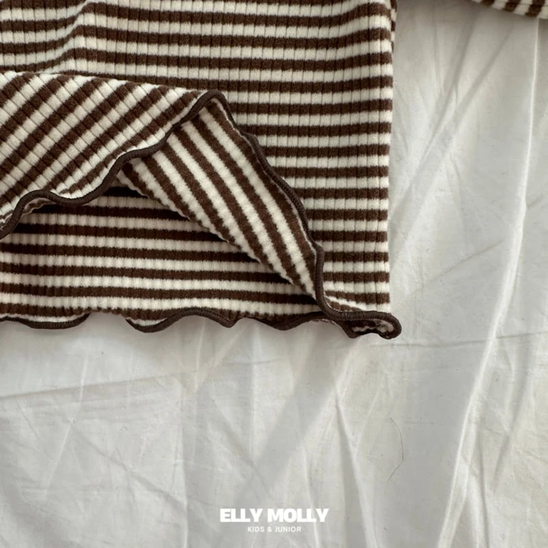 Ellymolly - Korean Children Fashion - #littlefashionista - Cunny Stripe Crop Tee - 9