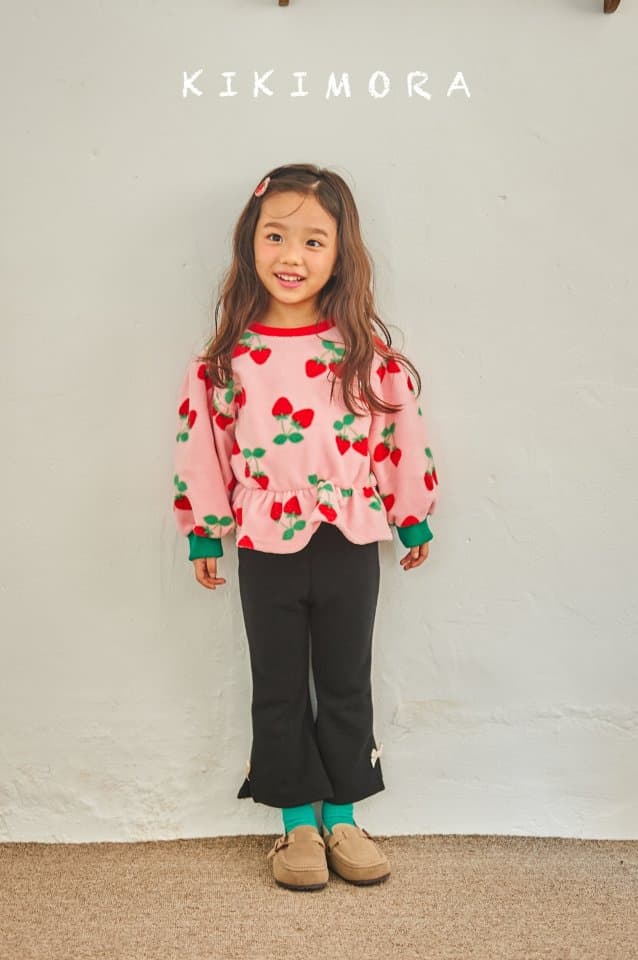 Kikimora - Korean Children Fashion - #fashionkids - Strawberry Shirring Tee - 5
