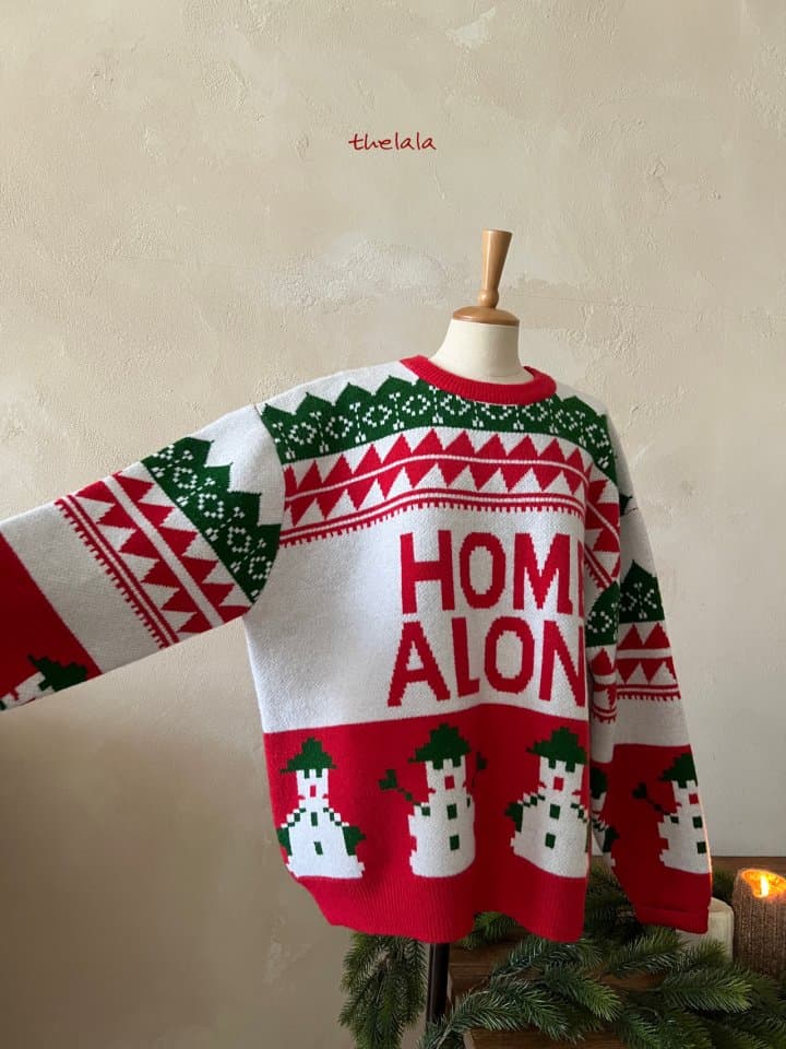 Lala - Korean Women Fashion - #momslook - Mom Home Alone Sweater - 2