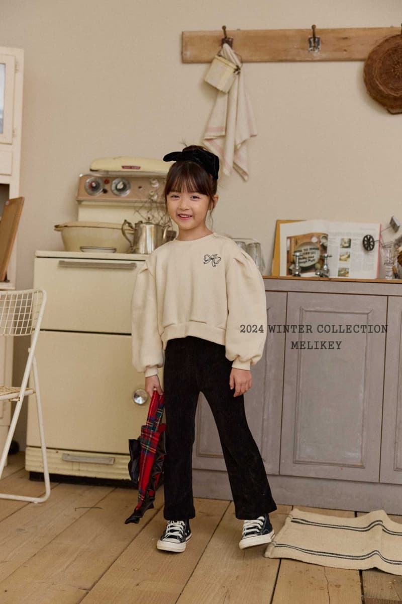 Melikey - Korean Children Fashion - #childrensboutique - Roa Velvet Bootcut Pants - 6