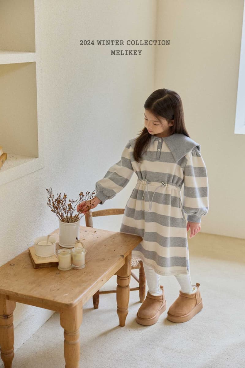 Melikey - Korean Children Fashion - #kidsshorts - Big Stripe String One-piece - 7