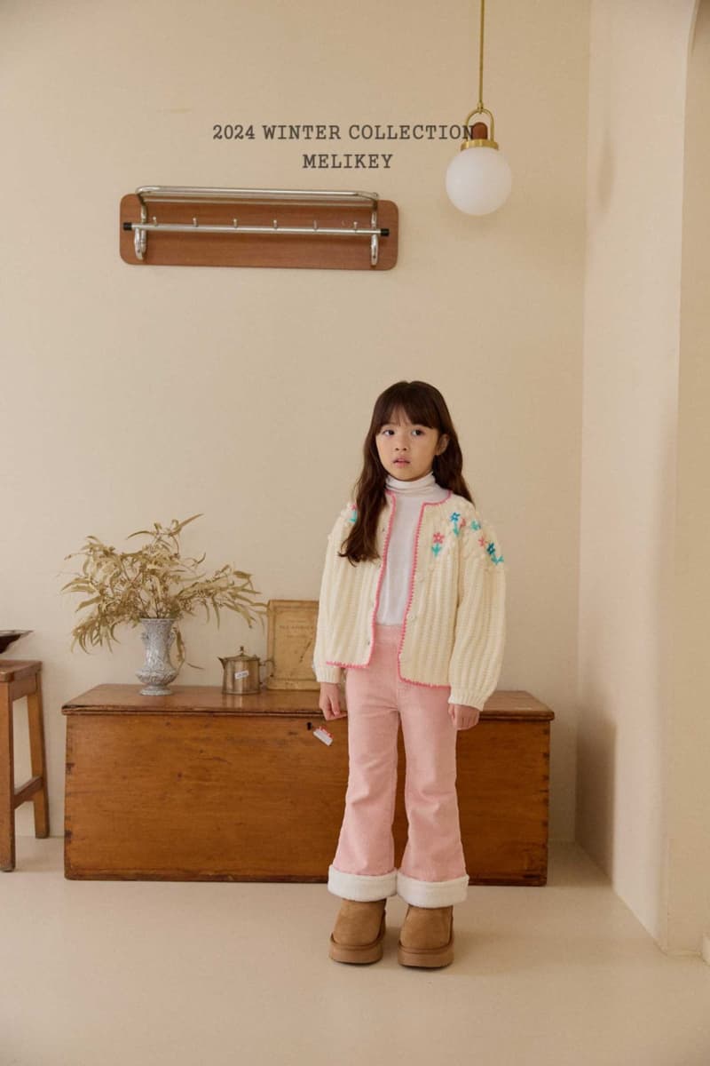 Melikey - Korean Children Fashion - #kidsshorts - Pom Pom Marry Cardigan - 2