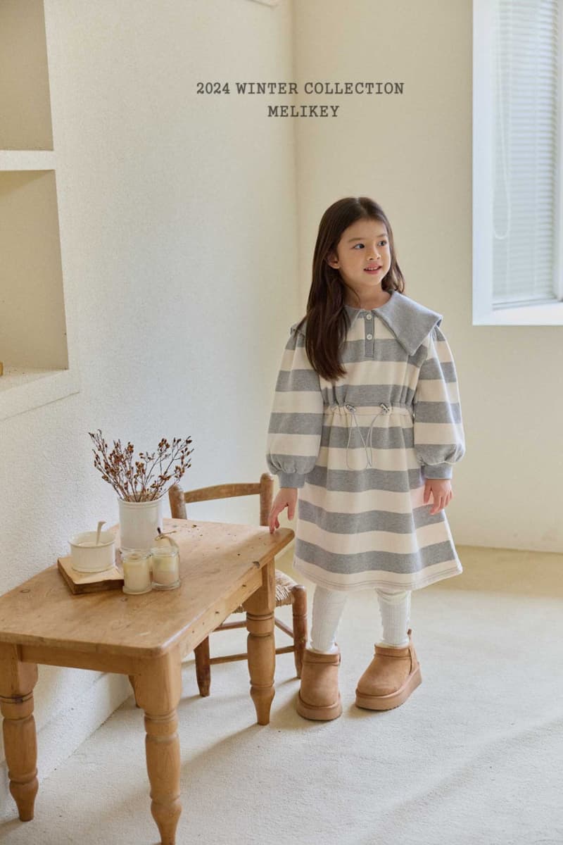 Melikey - Korean Children Fashion - #kidsstore - Big Stripe String One-piece - 8