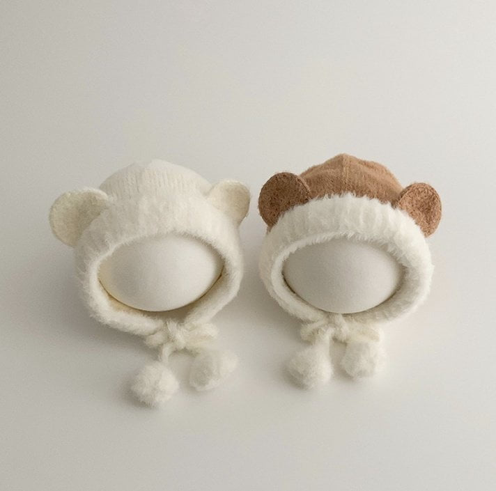 Miso - Korean Baby Fashion - #babyoutfit - Bear Bonnet Hat