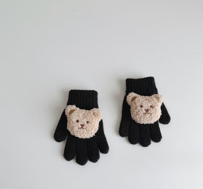 Miso - Korean Children Fashion - #kidsshorts - Bear Head Gloves - 3