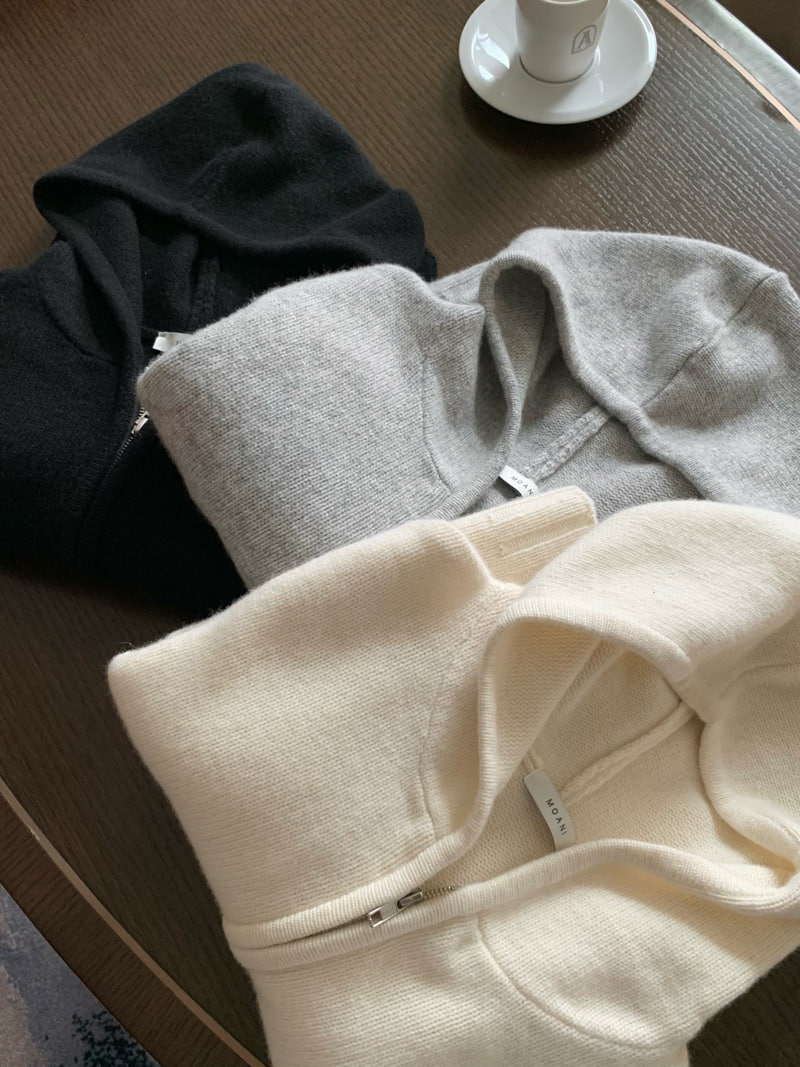 Moani - Korean Women Fashion - #womensfashion - Ete Hoodie Zip-up Knit Cardigan