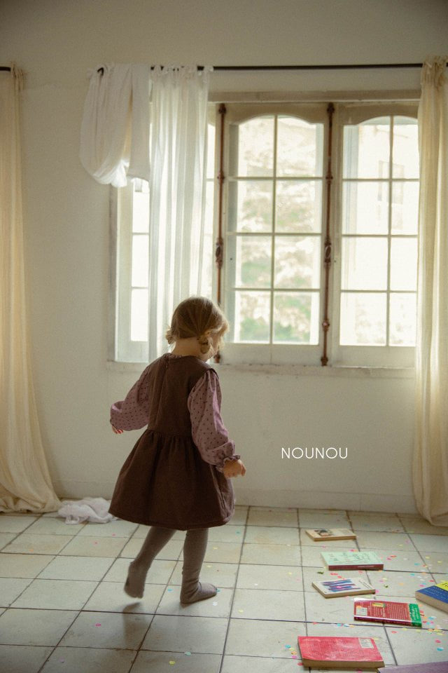 Nounou - Korean Children Fashion - #toddlerclothing - Winter Ribbon Dress - 5