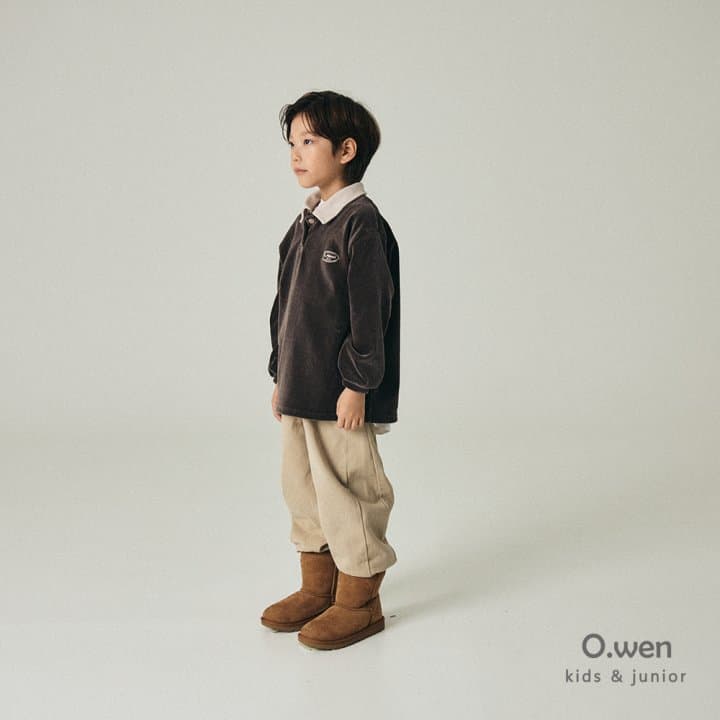 O Wen - Korean Children Fashion - #Kfashion4kids - Veloa Ribbed Collar Tee - 3