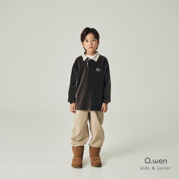 O Wen - Korean Children Fashion - #kidsstore - Veloa Ribbed Collar Tee