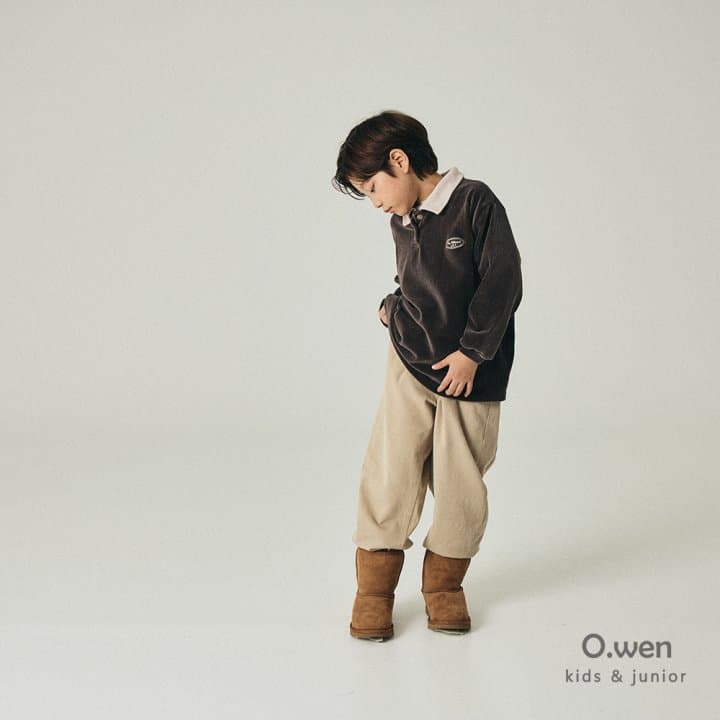 O Wen - Korean Children Fashion - #kidzfashiontrend - Veloa Ribbed Collar Tee - 2