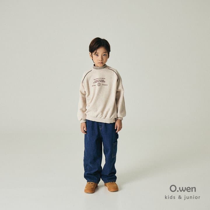 O Wen - Korean Children Fashion - #littlefashionista - Strap Lettering Brushed Sweatshirt - 6
