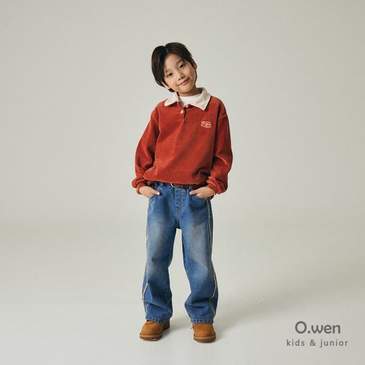 O Wen - Korean Children Fashion - #magicofchildhood - Veloa Ribbed Collar Tee - 5