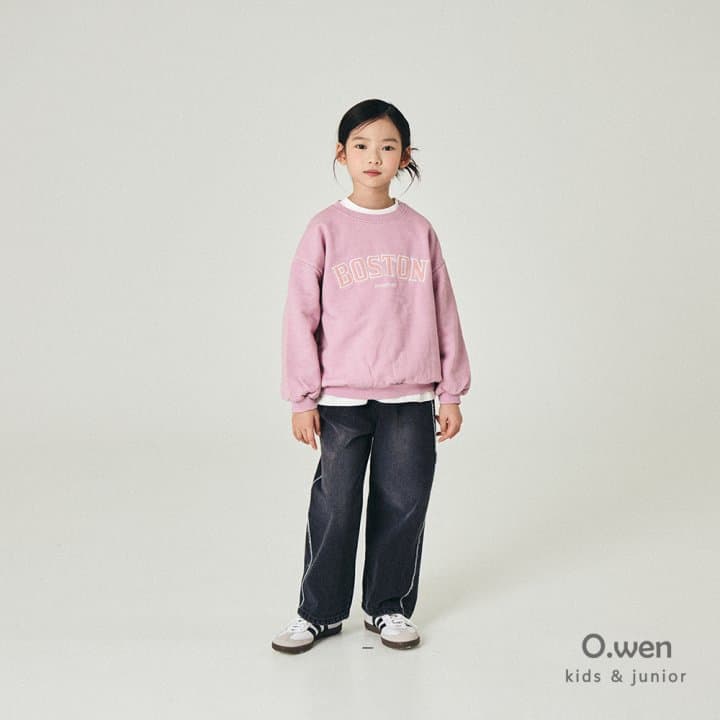 O Wen - Korean Children Fashion - #prettylittlegirls - Decoration Brushed Denim Pants - 6