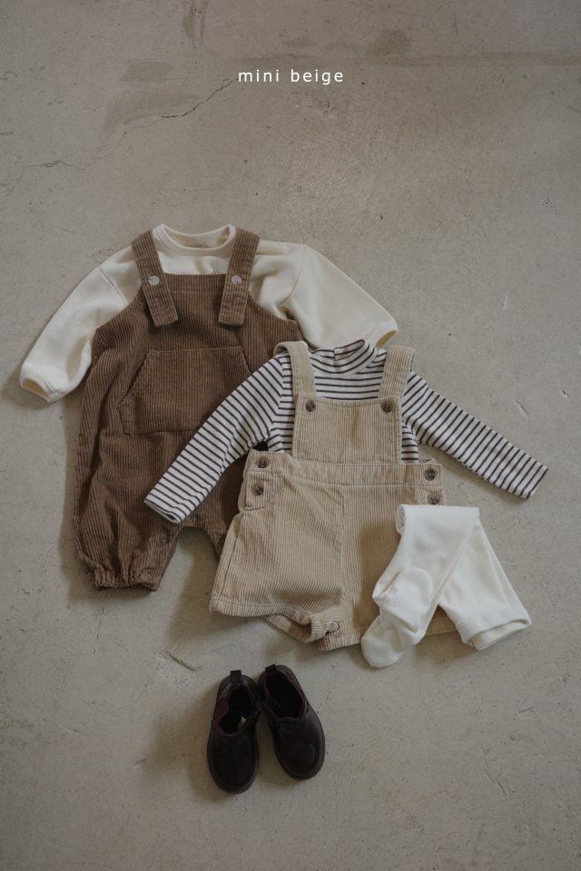 The Beige - Korean Baby Fashion - #onlinebabyboutique - Stripe Turtleneck Tee - 6