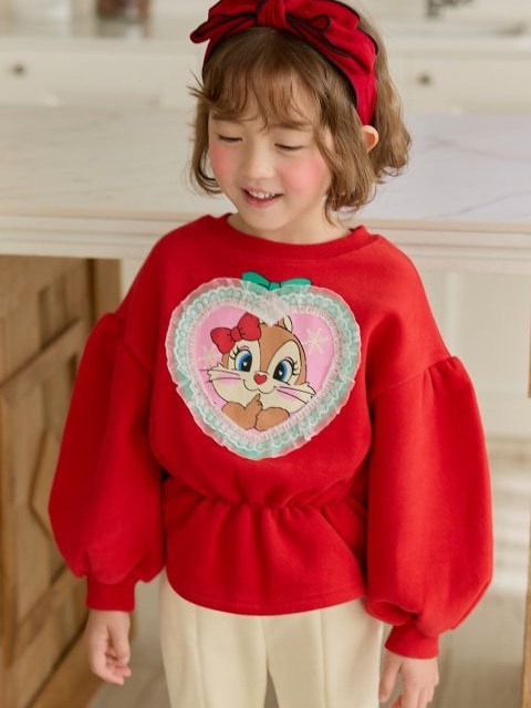 Heart Lace Long Sweatshirt Heart Lace Long Sweatshirt