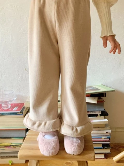 Velvet Frill Fleece Pants
