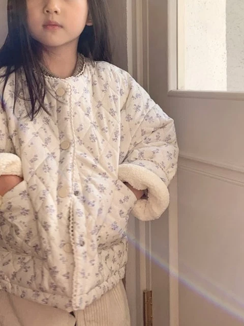 Flower Quilted Fleece Jacket