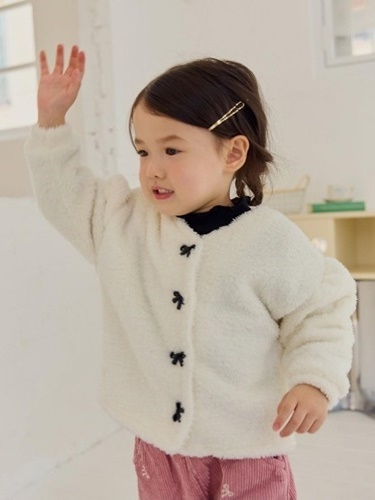 Ribbon Button Cardigan