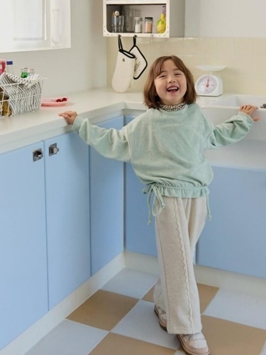 Velvet Fleece Frill Sweatshirts