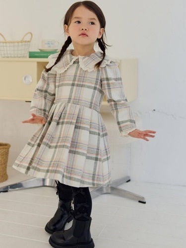 Mimel Check Pleats One-piece