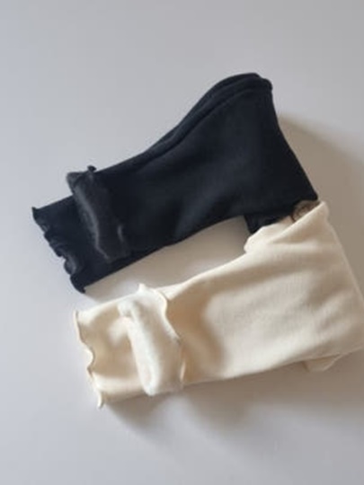 Plain Frill Mink Fleece Leggings Plain Frill Mink Fleece Leggings