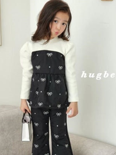 Ribbon Embroidery Flare Top Bottom Set Ribbon Embroidery Flare Top Bottom Set
