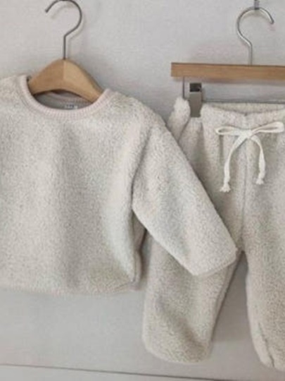 Plain Fleece Top Bottom Set Plain Fleece Top Bottom Set