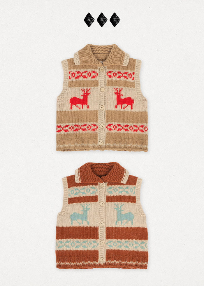 Bien A Bien - Korean Children Fashion - #designkidswear - Rovani Cowichan Knit Vest