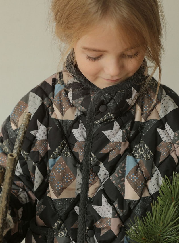Bien A Bien - Korean Children Fashion - #kidsstore - Caliche Printing Quilted Jumper - 8